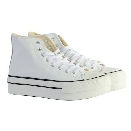 Basket enfant synthétique enfant synthétique Blanc+Noir 3 - vertbaudet enfant 