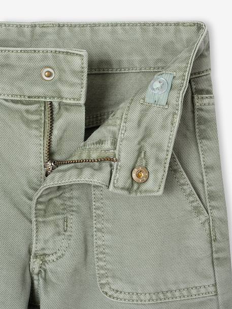 Pantalon fille large MorphologiK fin corail+kaki+vert de gris+vieux rose 13 - vertbaudet enfant 
