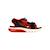 Sandales à scratch Marine rouge bleu+Noir rouge 7 - vertbaudet enfant 