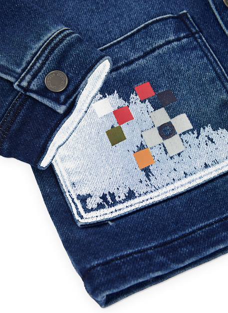 Surchemise denim garçon game on Bleu 4 - vertbaudet enfant 