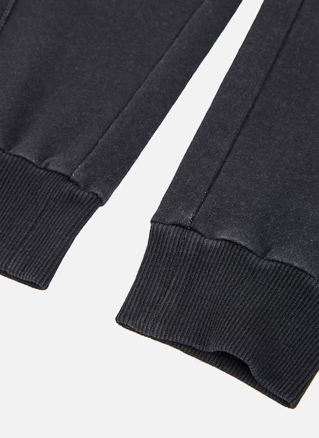 Pantalon garçon molleton effet denim Noir 4 - vertbaudet enfant 