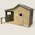 Cabane en bois traité avec préau et banc hacienda Marron 1 - vertbaudet enfant 