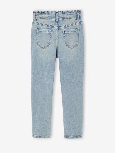 Jean slim fille morphologie large bleu clair+bleu moyen 2 - vertbaudet enfant 