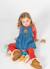 Ensemble bébé fille maille denim broderie ours Rouge 1 - vertbaudet enfant 