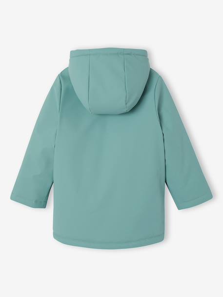Ciré fille à capuche doublé sherpa anthracite+indigo+mauve+multicolore+vert 23 - vertbaudet enfant 