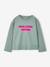 T-shirt manches longues fille encre+rose pâle+vert 12 - vertbaudet enfant 