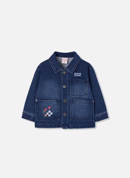 Surchemise denim garçon game on Bleu 2 - vertbaudet enfant 