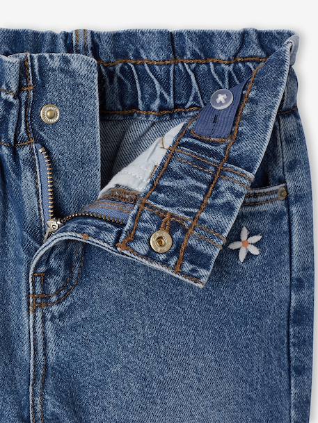 Pantalon paperbag fille bleu foncé+bleu moyen 7 - vertbaudet enfant 