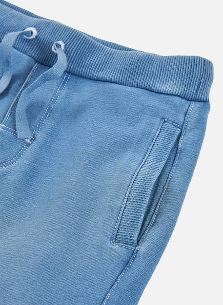 Pantalon garçon en molleton denim Bleu 3 - vertbaudet enfant 