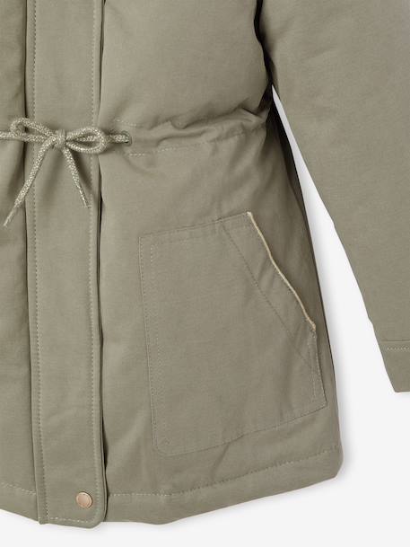 Parka fille 3 en 1 hiver à capuche kaki+noir+PURPLE DARK+sauge+Vert+vert de gris 51 - vertbaudet enfant 