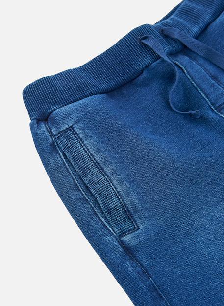 Pantalon garçon molleton denim Bleu 3 - vertbaudet enfant 