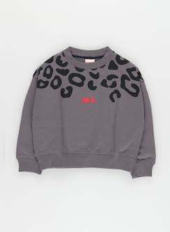 -Sweat-shirt en molleton fille imprimé léopard