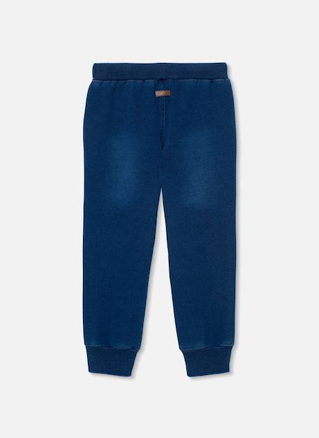 Pantalon garçon molleton denim Bleu 2 - vertbaudet enfant 
