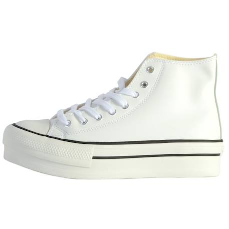 Basket enfant synthétique enfant synthétique Blanc+Noir 2 - vertbaudet enfant 