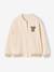 Sweat style teddy fille en molleton beige+gris chiné+marine 1 - vertbaudet enfant 