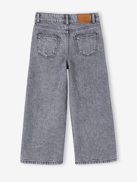 Jean large fille étoiles bleu clair+denim gris 8 - vertbaudet enfant 