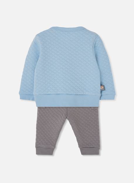 Ensemble bébé garçon maille imprimé hiboux Bleu 2 - vertbaudet enfant 