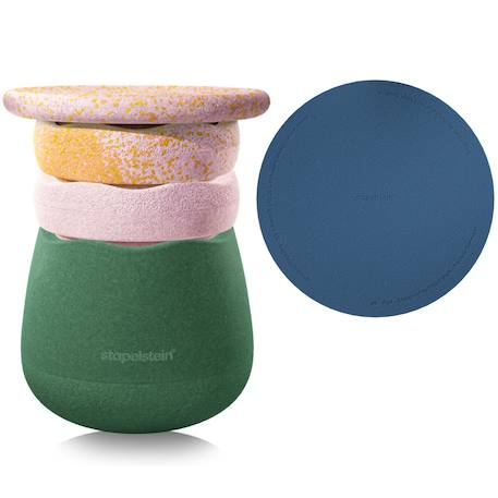 Tabouret modulaire dynamic all super confetti Bleu foncé, bleu clair, vert clair, vert foncé+Multicolore+Vert, rose, jaune, bleu 11 - vertbaudet enfant 