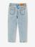 Jean fille mom brodé fleurs bleu+bleu clair+bleu moyen 4 - vertbaudet enfant 