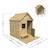Cabane en bois traité avec terrasse et banc heidi Marron 4 - vertbaudet enfant 