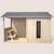 Cabane en bois avec préau et table de jeu jazz Marron 5 - vertbaudet enfant 
