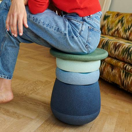 Tabouret modulaire dynamic all super confetti Bleu foncé, bleu clair, vert clair, vert foncé+Multicolore+Vert, rose, jaune, bleu 2 - vertbaudet enfant 