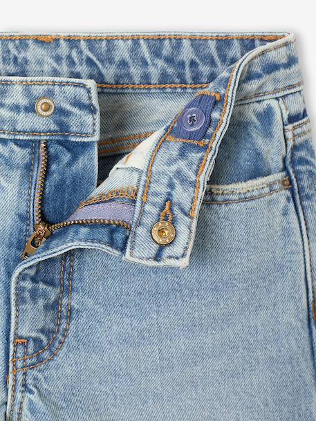 Jean droit fille bleu clair+bleu moyen 3 - vertbaudet enfant 