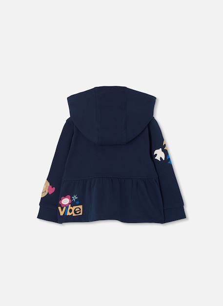 Veste fille imprimé fleurs Bleu 2 - vertbaudet enfant 