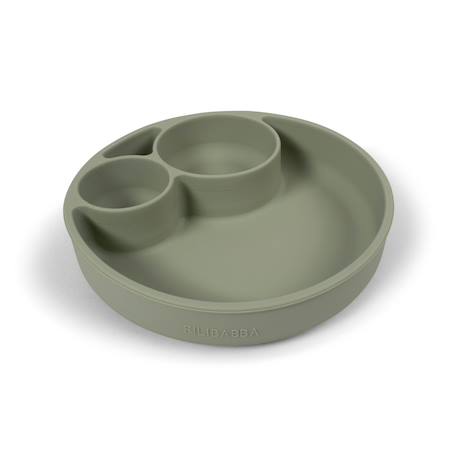 Assiette compartimentée en silicone Rose+Vert 3 - vertbaudet enfant 
