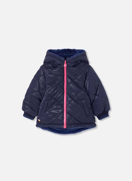 Parka fille tissu technique matelassée Bleu 3 - vertbaudet enfant 