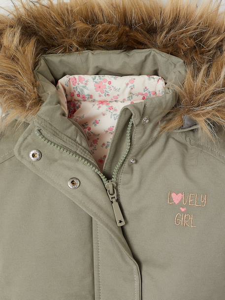 Parka fille 3 en 1 hiver à capuche kaki+noir+PURPLE DARK+sauge+Vert+vert de gris 50 - vertbaudet enfant 