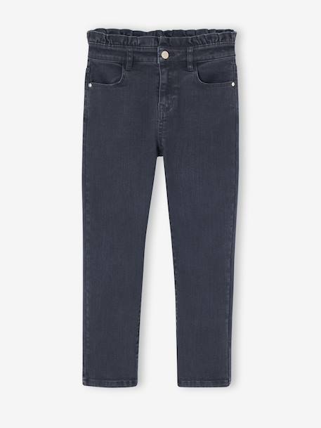 Pantalon slim fille morphologie large encre+mauve 1 - vertbaudet enfant 