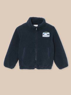 -Cardigan garçon zippé en sherpa