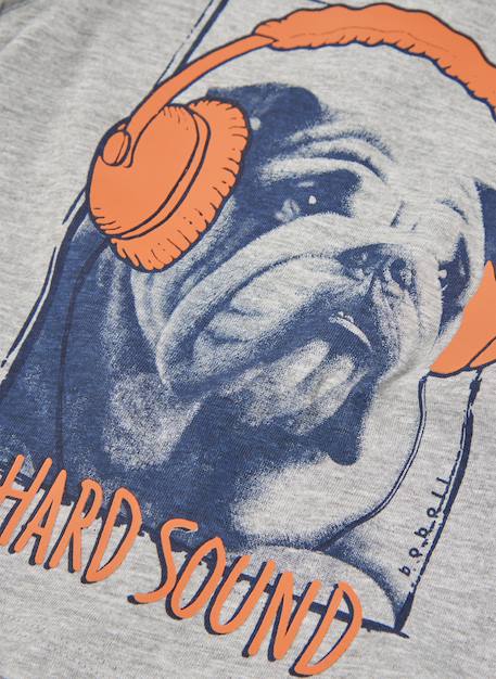 T-shirt garçon maille imprimé chien Gris 3 - vertbaudet enfant 