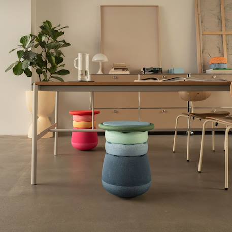 Tabouret modulaire dynamic all super confetti Bleu foncé, bleu clair, vert clair, vert foncé+Multicolore+Vert, rose, jaune, bleu 6 - vertbaudet enfant 