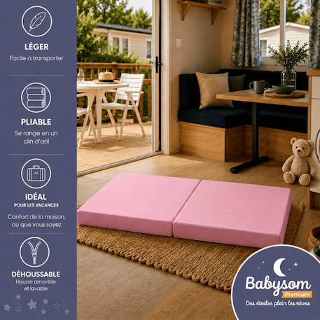 Matelas bébé pliant 60x1 Vert 3 - vertbaudet enfant 
