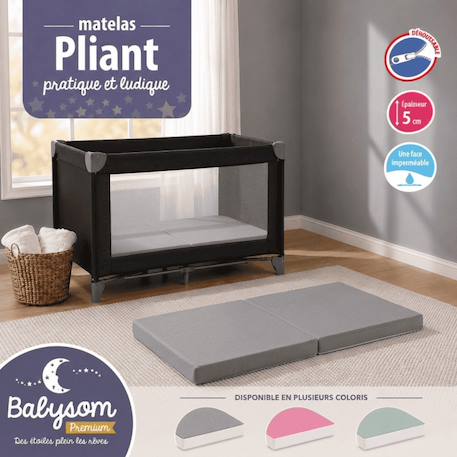 Matelas bébé pliant 60x1 Vert 6 - vertbaudet enfant 
