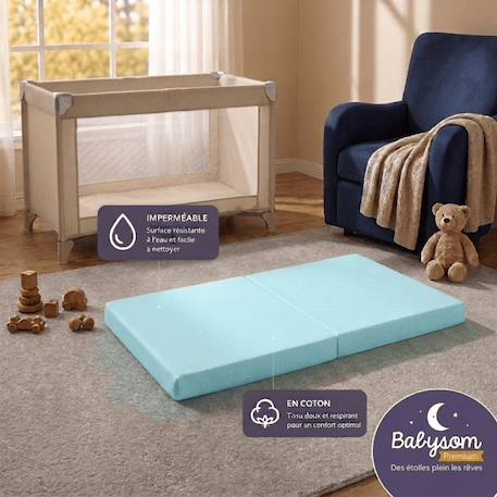 Matelas bébé pliant 60x120x5 cm Rose 3 - vertbaudet enfant 