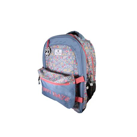 Sac à dos scolaire réversible 2 compartiments  Happy Jean Bleu 2 - vertbaudet enfant 