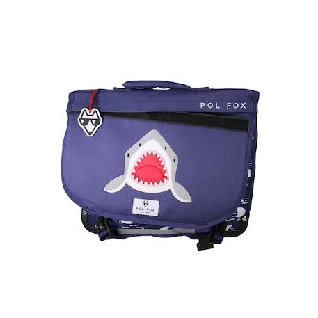 Cartable réversible 2 compartiments Shark - 38 cm Bleu 5 - vertbaudet enfant 