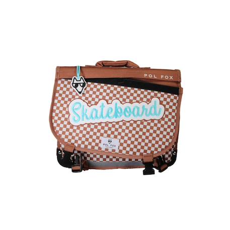 Cartable 38 cm garçon Skate réversible avec 2 compartiments - Primaire Marron 6 - vertbaudet enfant 
