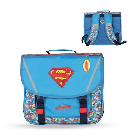 Garçon-Accessoires-Fourniture scolaire-Cartable-Cartable scolaire 38 CM - 2 compartiments Superman Comics