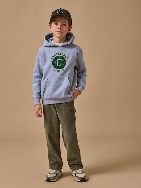 Sweat à capuche garçon Bleu+Gris chine 8 - vertbaudet enfant 