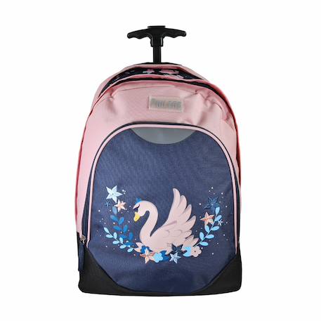 Fille-Accessoires-Fourniture scolaire-Cartable-Sac à dos scolaire à roulettes 2 compartiments Phileas Cygne - 45 cm