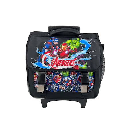 Cartable à roulettes 2 compartiments Marvel Avengers - 38 cm Noir 1 - vertbaudet enfant 