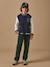 Blouson teddy brodé garçon Marine 4 - vertbaudet enfant 