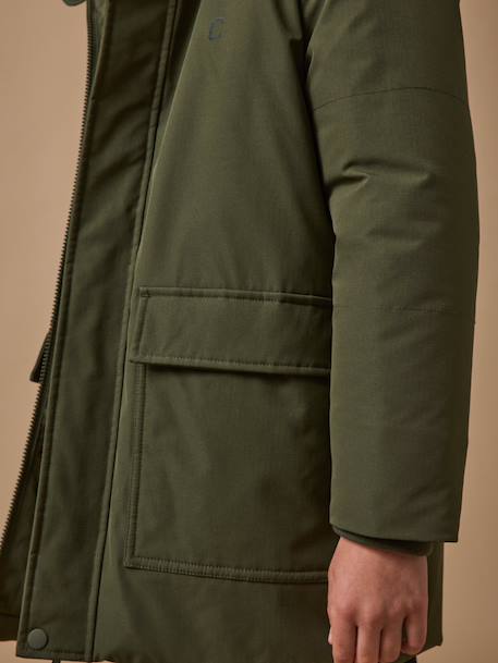 Parka doudoune garçon Kaki+Marine 3 - vertbaudet enfant 