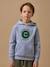 Sweat à capuche garçon Bleu+Gris chine 5 - vertbaudet enfant 
