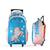 Sac à dos scolaire à roulettes 2 compartiments Cybel - Licorne pailletée Bleu et Rose 1 - vertbaudet enfant 