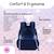 Sac à dos scolaire - 2 compartiments Marshmallow - Pixelly Bleu nuit 4 - vertbaudet enfant 